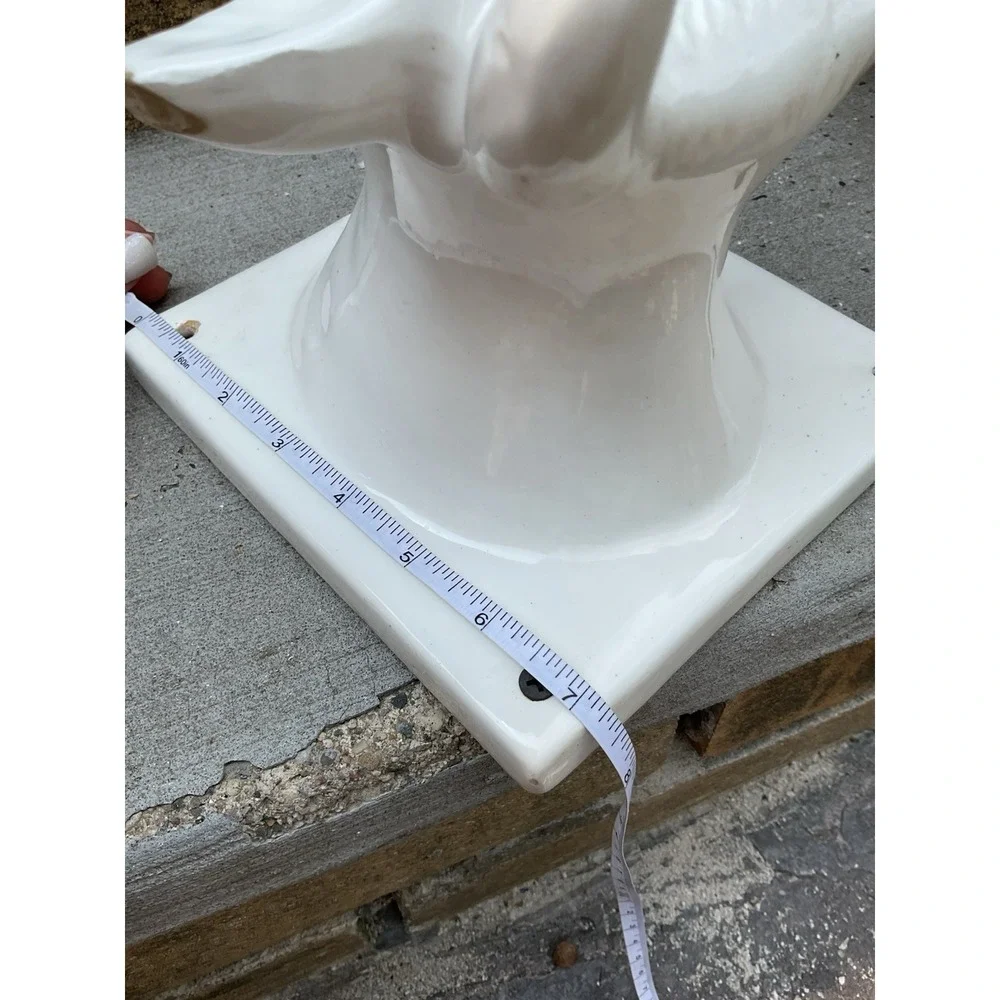 Ceramic Cow Holder Bull Head Towel Apron Hook Himark White Farmhouse Decor
